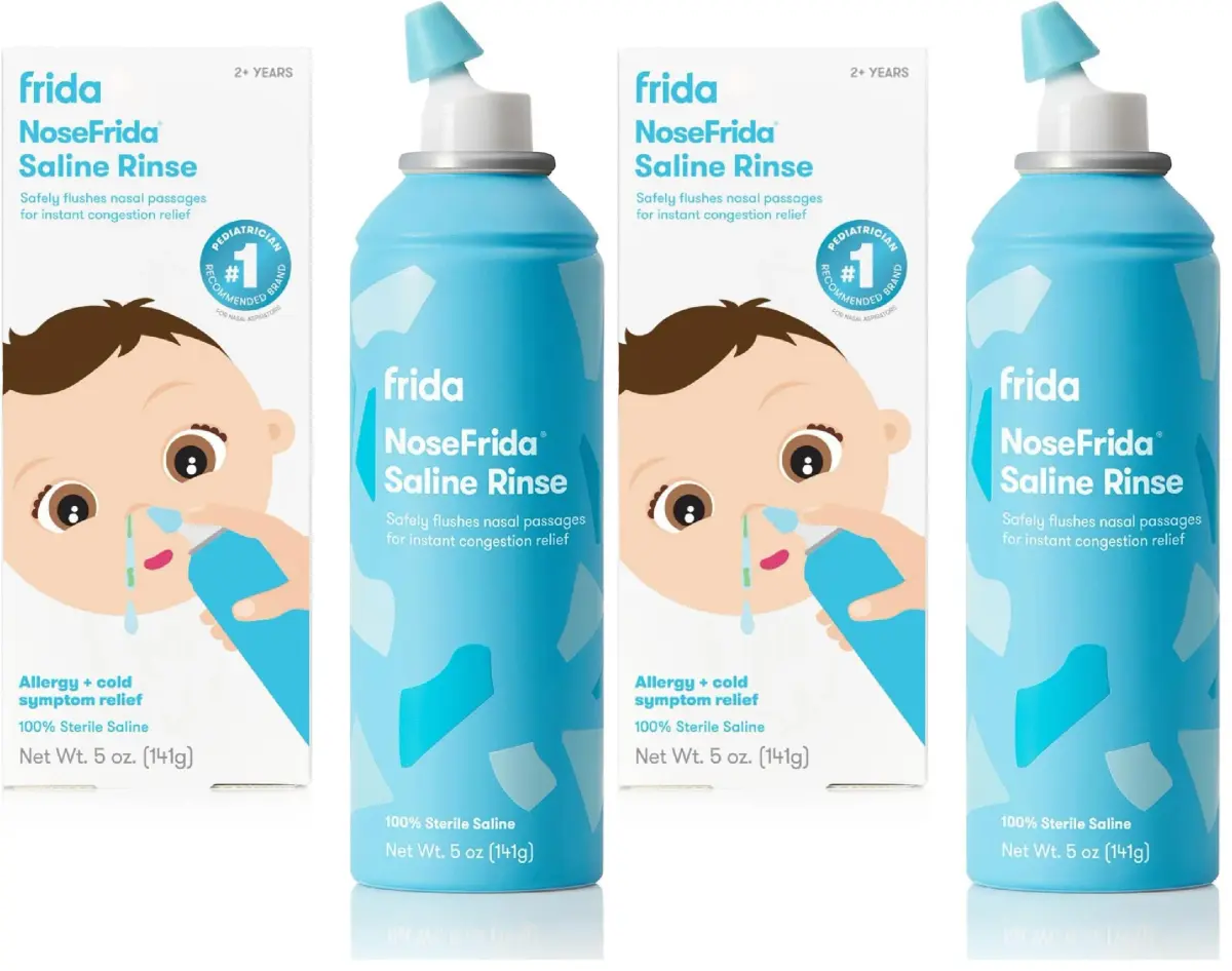 Frida Baby Saline Rinse for Toddlers & Kids, 200ml (6.76 Fl Oz) | Instant Congestion & Allergy Relief - main product image