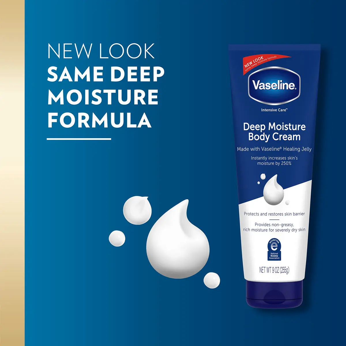 Vaseline Intensive Care Body Cream Deep Moisture 9 oz (Pack of 8) | Deep Hydrating, Healing Petroleum Jelly & Vitamin E - view 2