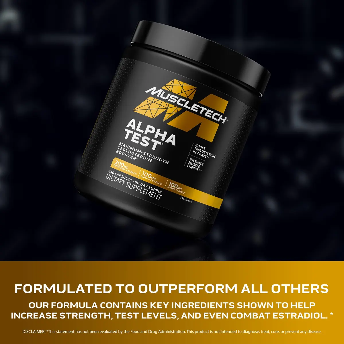 MuscleTech Testosterone Booster for Men, 240 Capsules | Supports Muscle Growth & Energy - view 3