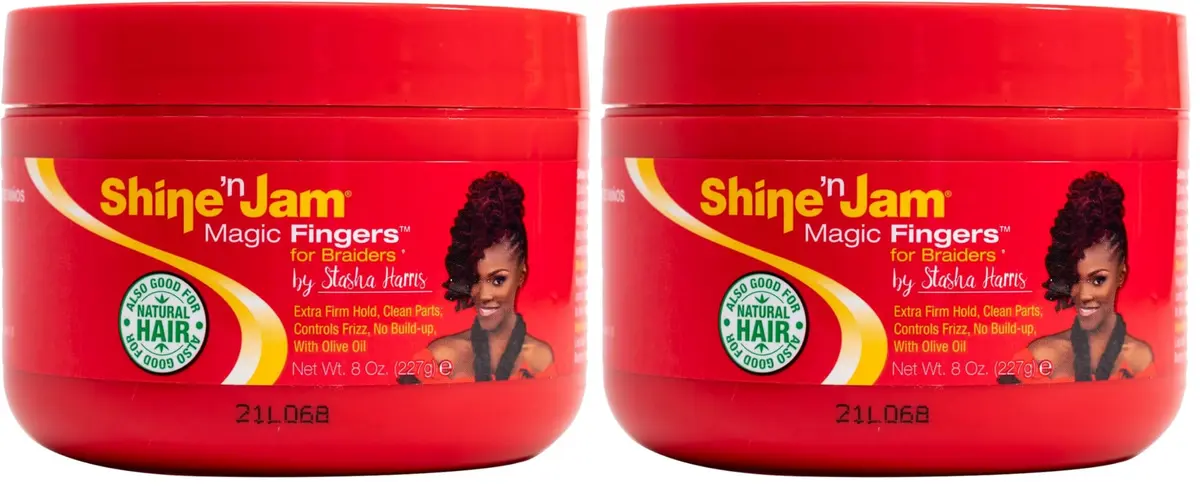 AmPro Shine-n-Jam Magic Fingers Gel for Braids 474ml (16 Fl Oz) | Firm Hold for All Hair Textures - main product image