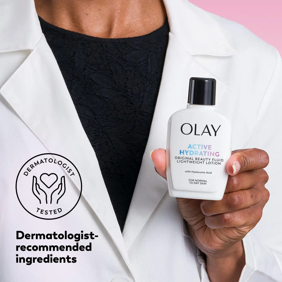 Olay Active Hydrating Beauty Fluid Lotion Original Facial Moisturizer 480ml (16 Fl Oz) | Dermatologically Tested - view 6