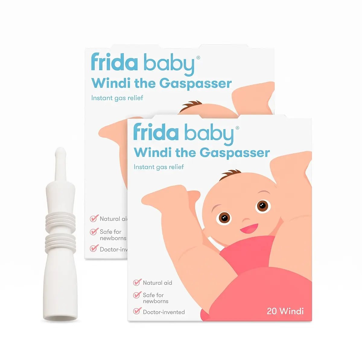 Frida Baby Windi Gas Passer Baby Gas Relief 10ct | Made in USA, Safe & Effective Instant Relief for Babies & Infants - main product image