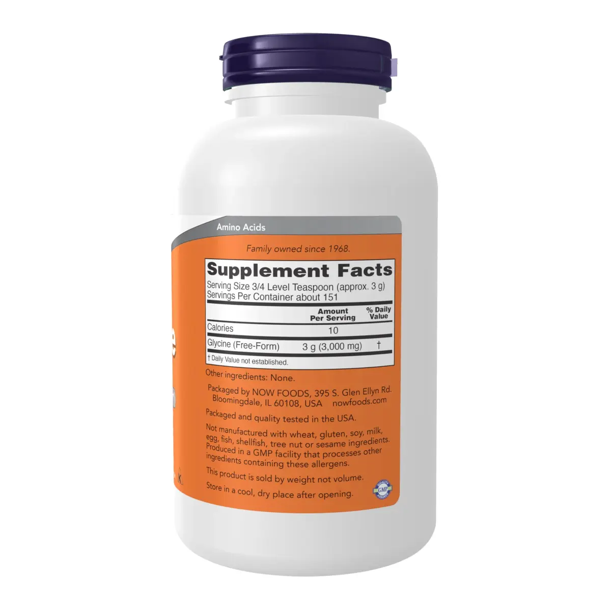 NOW Foods Glycine Pure Powder 908 g (2 lb) | Promotes Restful Sleep & Neurotransmitter Support - view 2