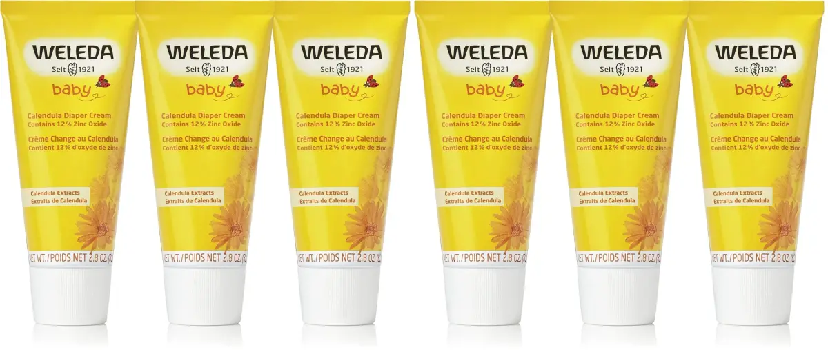 Weleda Baby Calendula Diaper Cream 2.8 Fl Oz (83ml) Pack of 6 | Plant-Rich Protection for Sensitive Skin - main product image