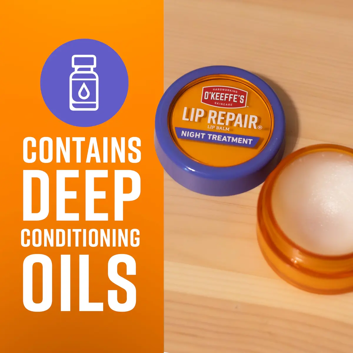 O'Keeffe's Lip Repair Night Treatment Lip Balm 0.25 oz Jar (Pack of 4) | Overnight Hydration for Severely Dry, Cracked Lips - view 4