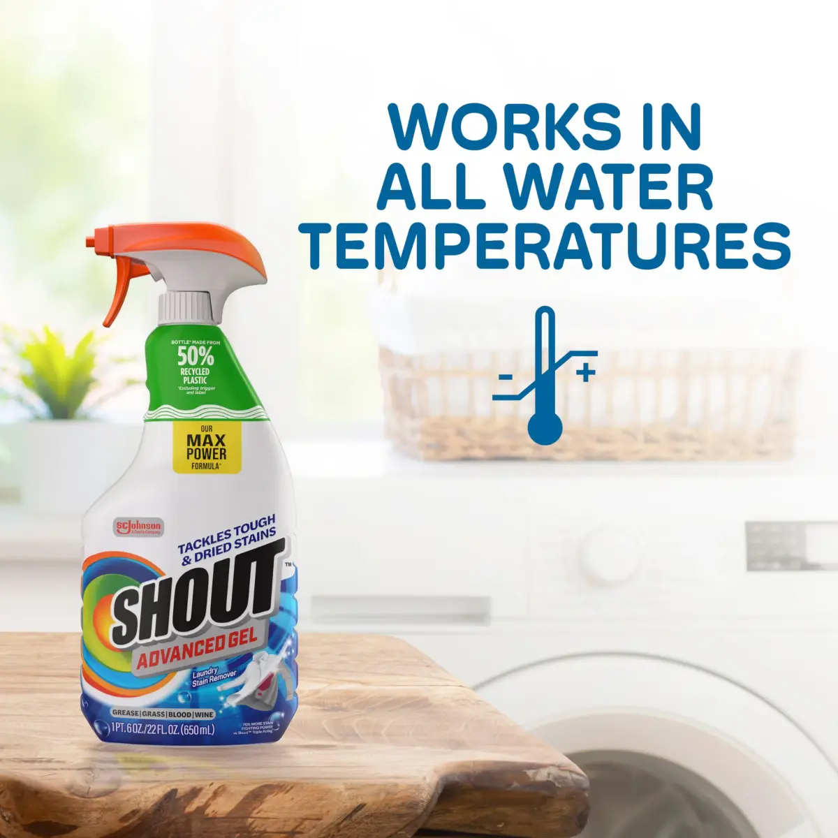 Shout Advanced Laundry Stain Remover Gel Spray 22oz (650ml) | Tough on Dried-in Stains - view 8