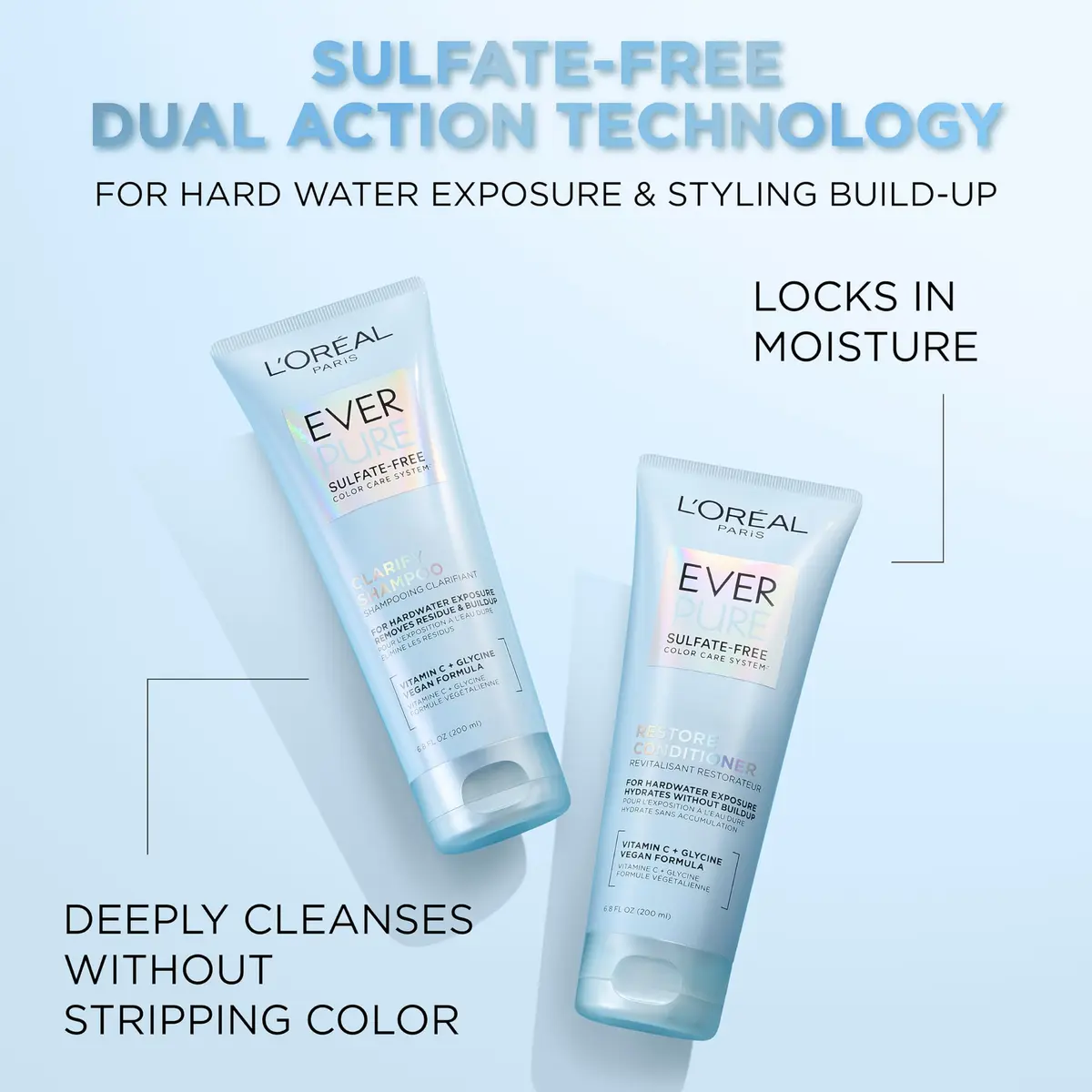 L'Oreal Paris Restore Sulfate Free Conditioner 6.8 Fl Oz | Moisturizing & Color Care - view 2