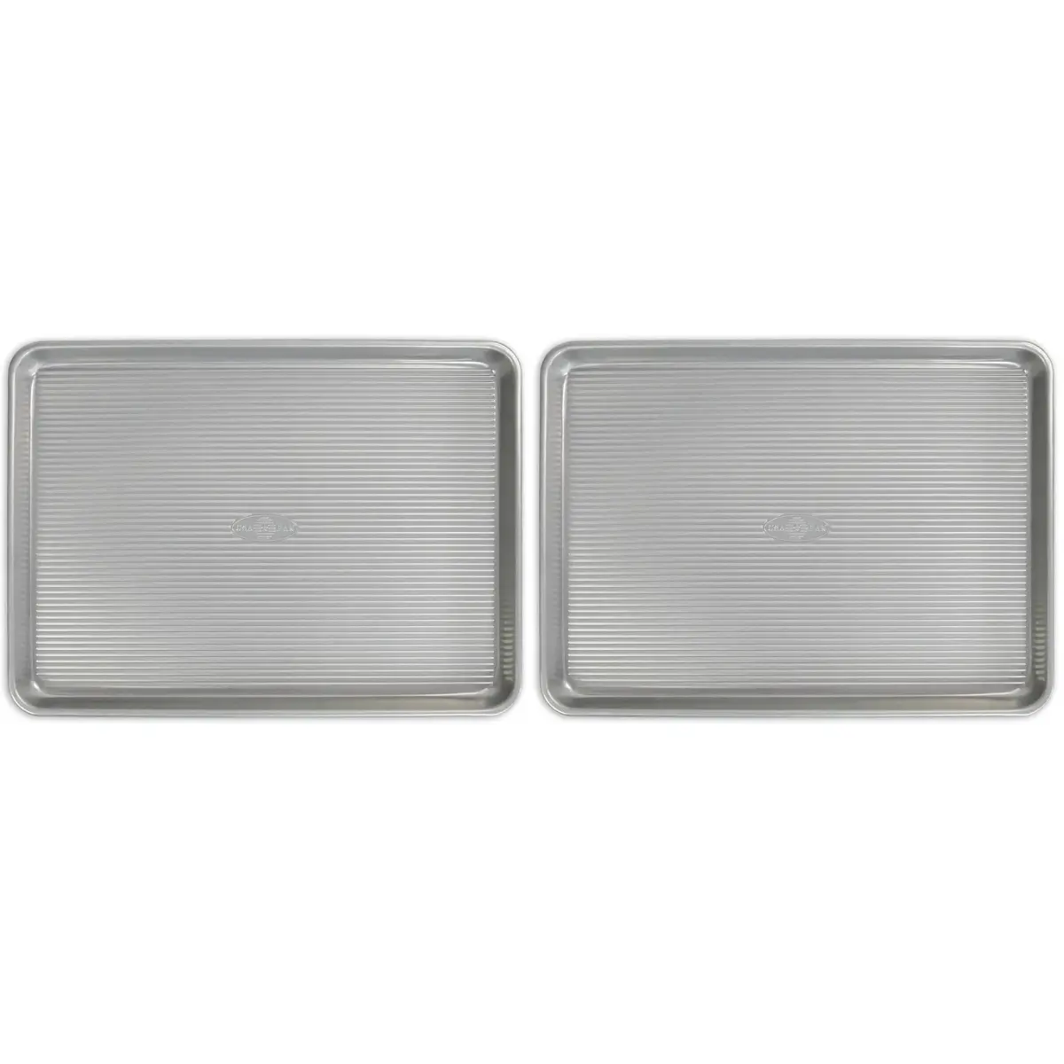 USA Pan Nonstick Half Sheet Pan Baking Sheet 2-Pack, 45cm x 32.5cm (17.75 x 12.75 inches) - main product image