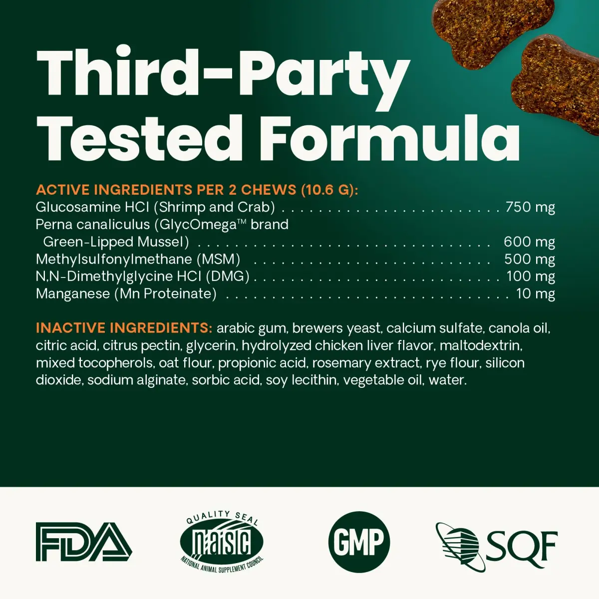 VetriScience Healthy Hip & Joint Chews for Cats, GlycoFlex Glucosamine & Green-Lipped Mussel, 240 Chews | Joint Support & Mobility for Cats - view 8