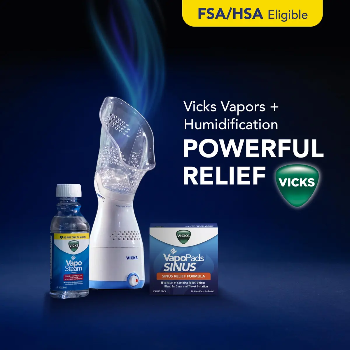Vicks VapoPads Sinus Relief Formula 40 Count | Non-Medicated Sinus Congestion & Throat Irritation Relief - view 6
