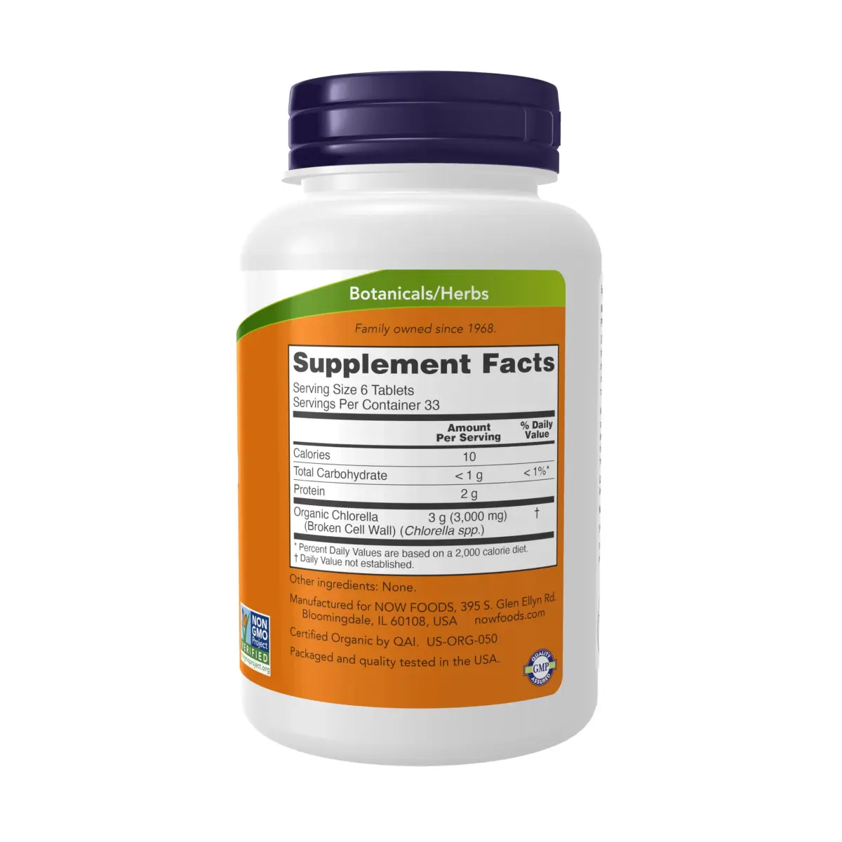 NOW Foods Organic Chlorella 500 mg Tablets (200 Count Pack of 2) | Vegan, Kosher, Non-GMO Super Green Supplement - view 2
