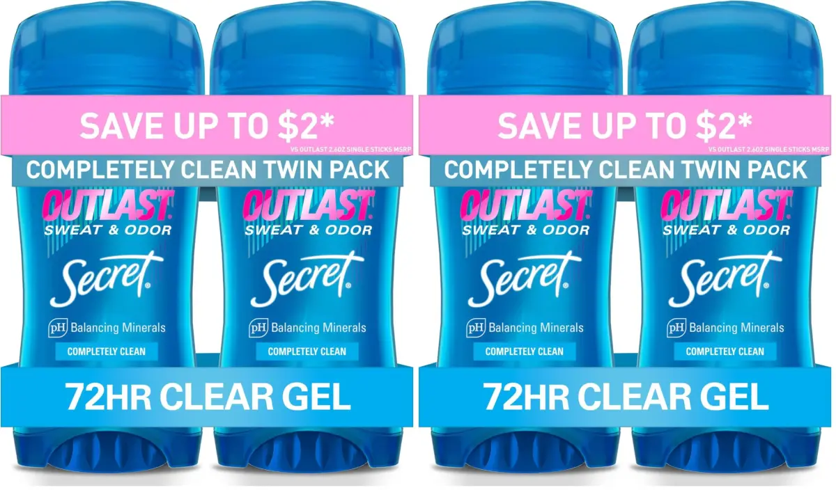 Secret Outlast Antiperspirant Deodorant for Women, 2.6 oz (74g) Gel | 72-Hour Sweat & Odor Protection - main product image