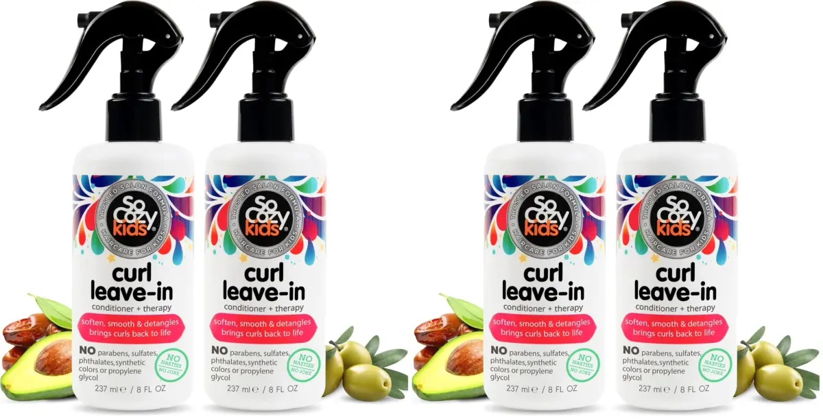 SO COZY Leave In Conditioner Spray 236ml (8 Fl Oz) Detangler for Kids' Curly Hair | Gentle & Nourishing with Keratin - main product image