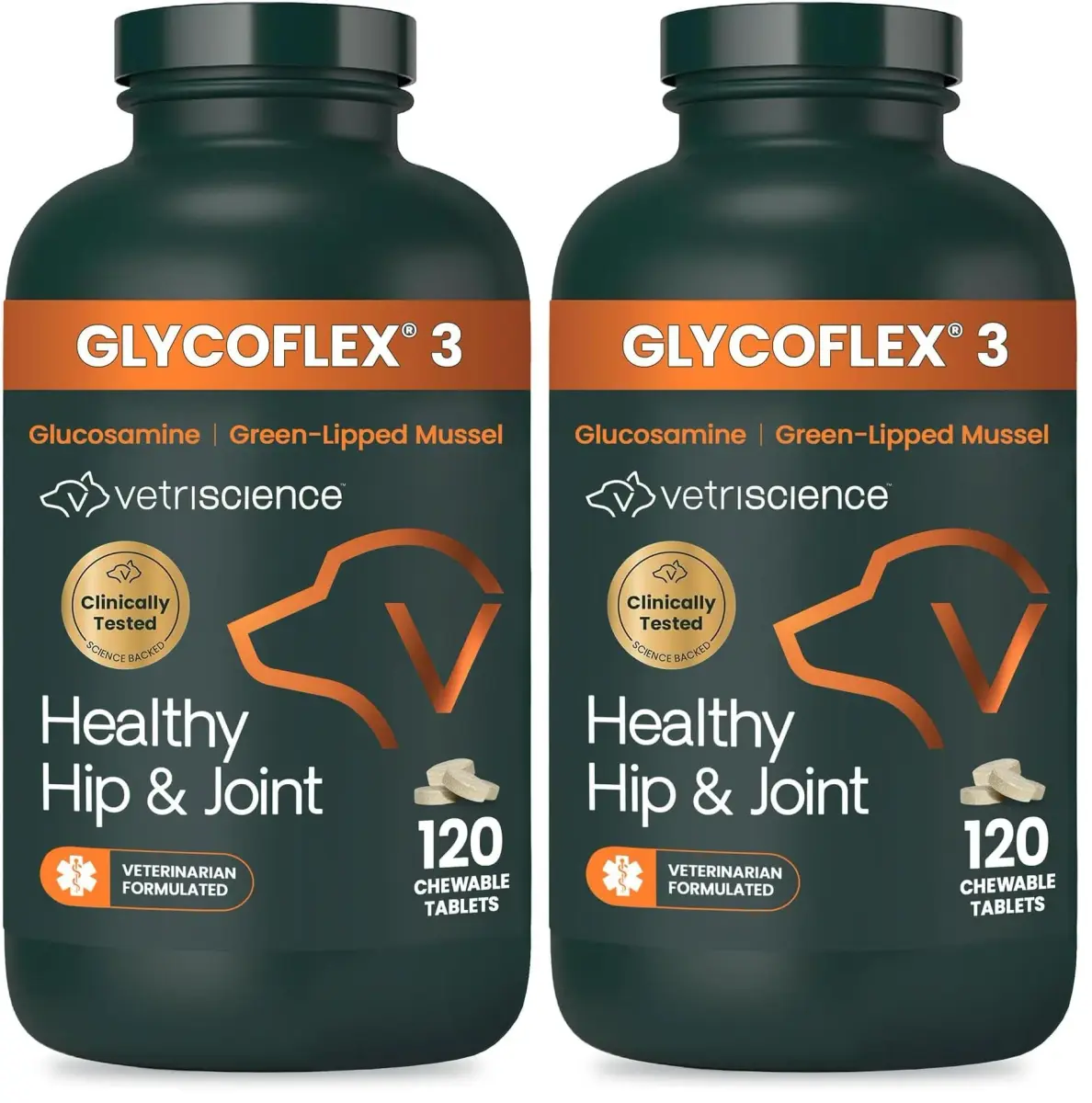 VetriScience Extra Strength Healthy Hip & Joint Chewable Tablets for Dogs | 240 Tablets (Pack of 2) - main product image