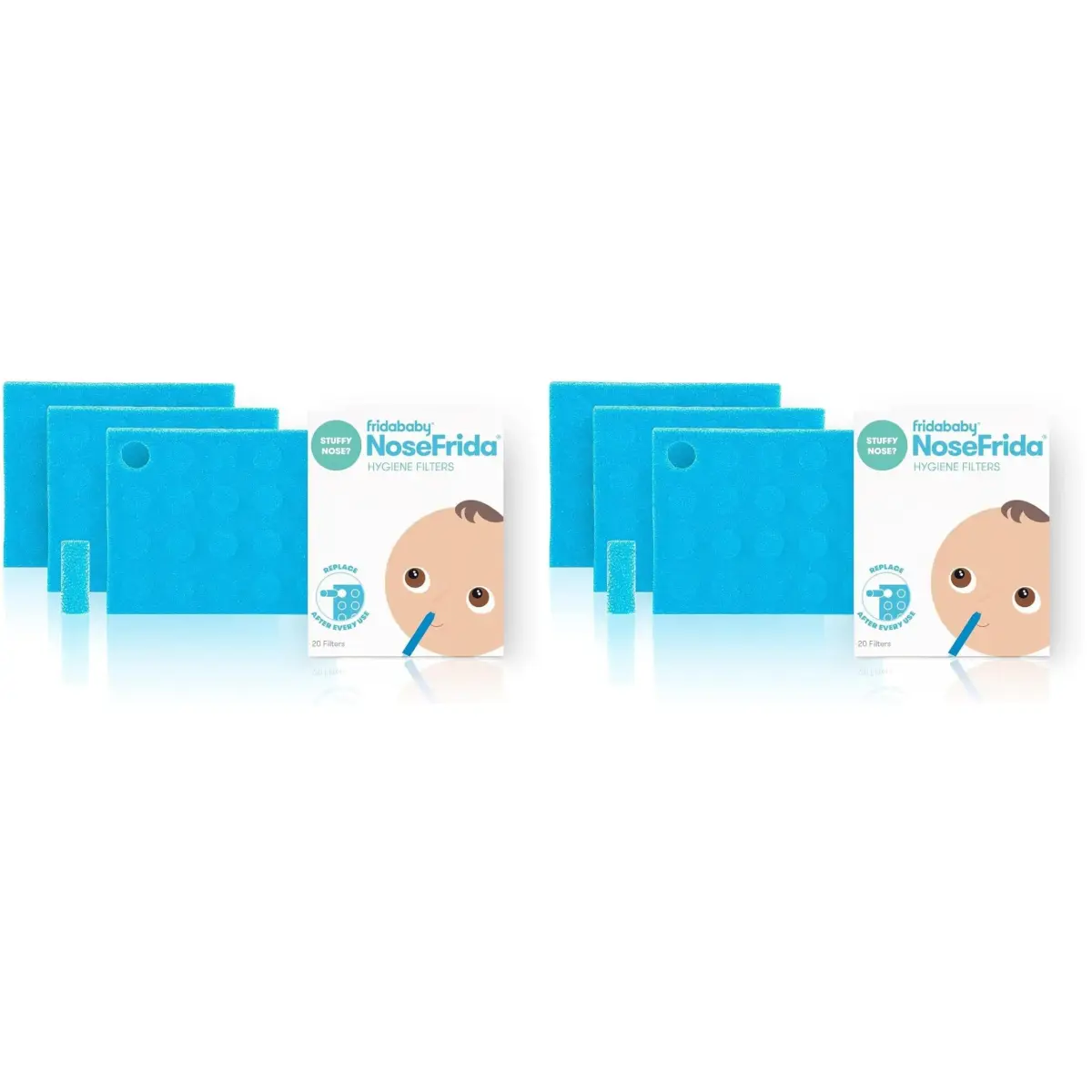 Frida Baby Nasal Aspirator Original 60 NoseFrida Filter Refills | Hygiene Filters for NoseFrida The Snotsucker - main product image
