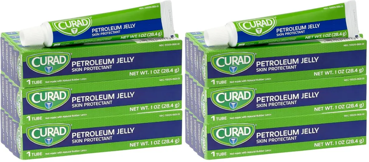 Curad Petroleum Jelly Skin Protectant 1 oz | Hydrates & Soothes Dry Skin, Pack of 24 - main product image