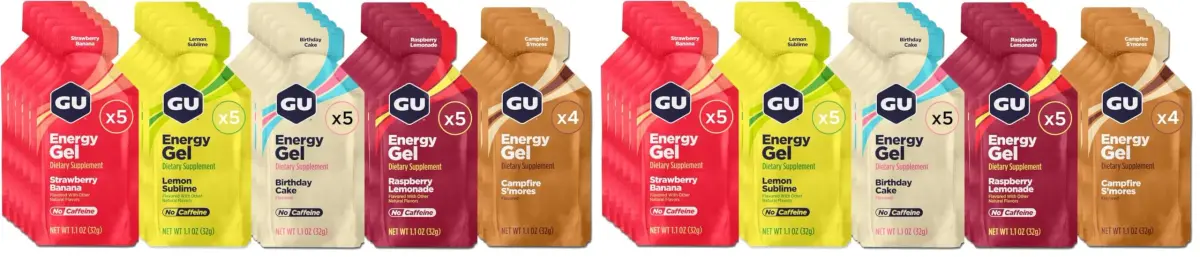 GU Energy Original Energy Gels Caffeine-Free Mixed Variety Pack (48 x 1.1 Fl Oz) | Dual Source Energy for Athletes - main product image