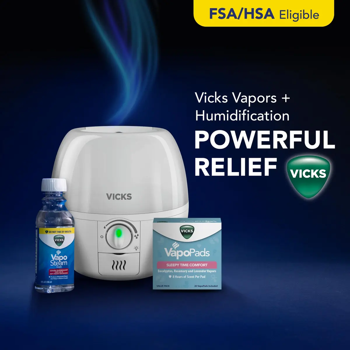 Vicks VapoPads Sleepy Time Comfort 40-Pack (1.5 oz / 42 g) | Rosemary, Lavender, Eucalyptus Scents - view 6