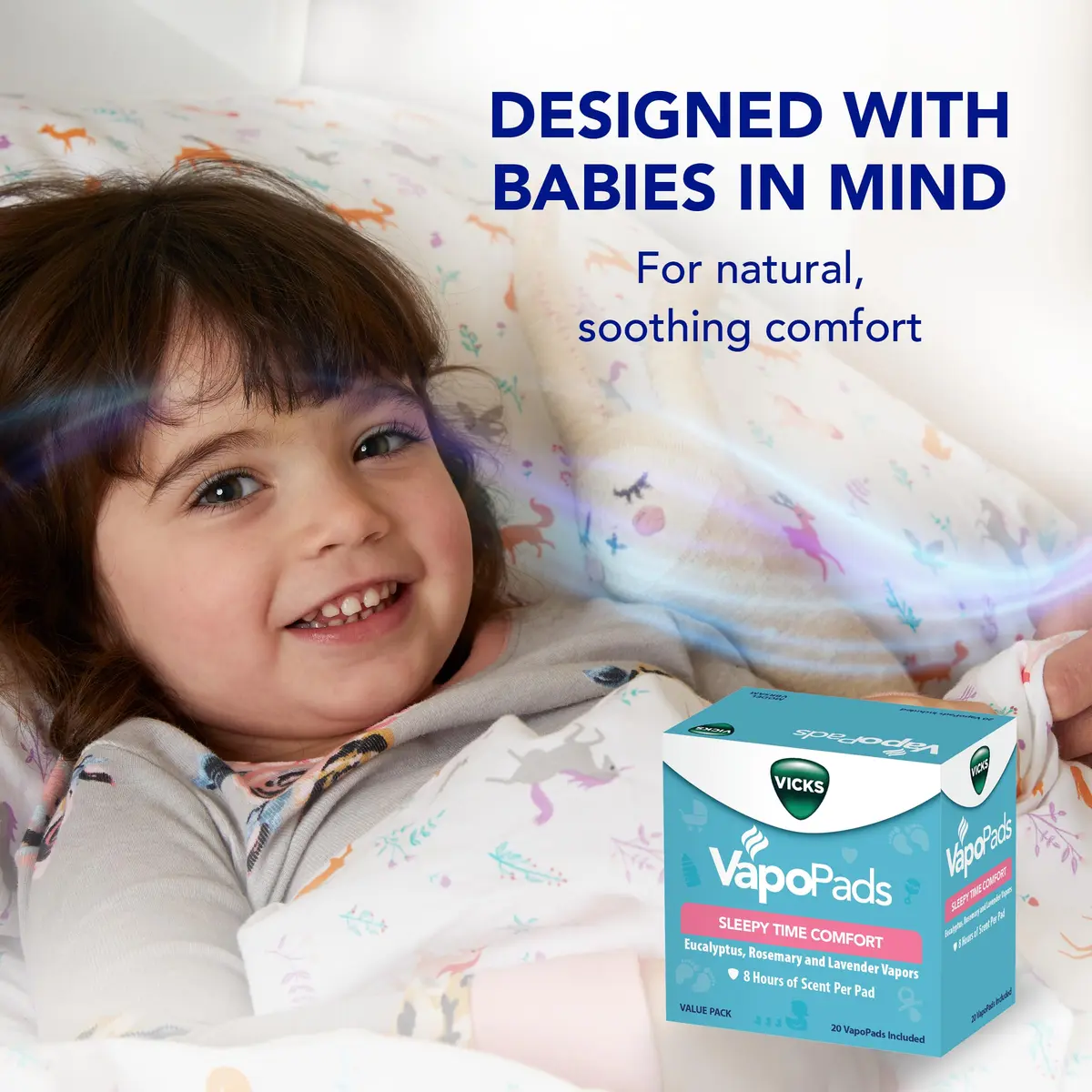 Vicks VapoPads Sleepy Time Comfort 40-Pack (1.5 oz / 42 g) | Rosemary, Lavender, Eucalyptus Scents - view 3