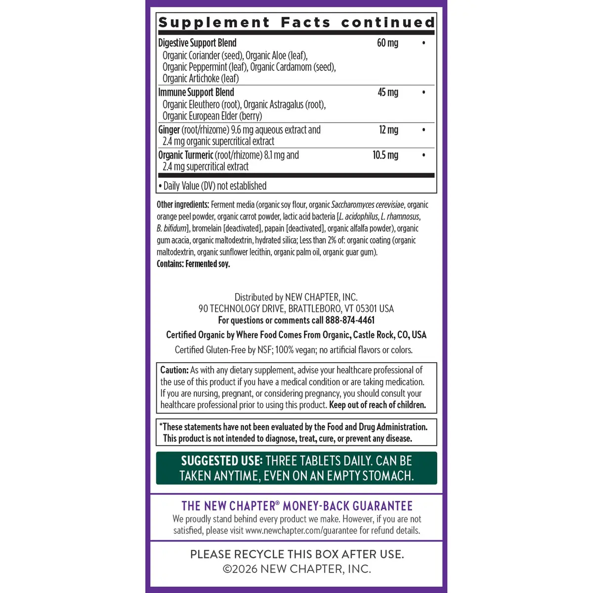 New Chapter Women's Multivitamin 40+ Advanced Formula for Heart, Hormone, Immune & Energy Support with Fermented B Vitamins +D3 (96 Count Pack of 2) | Organic Non-GMO - view 8