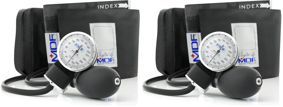MDF Instruments Calibra Aneroid Professional Sphygmomanometer 2-Pack | Lifetime Calibration, Adult Cuff & Case - main product image