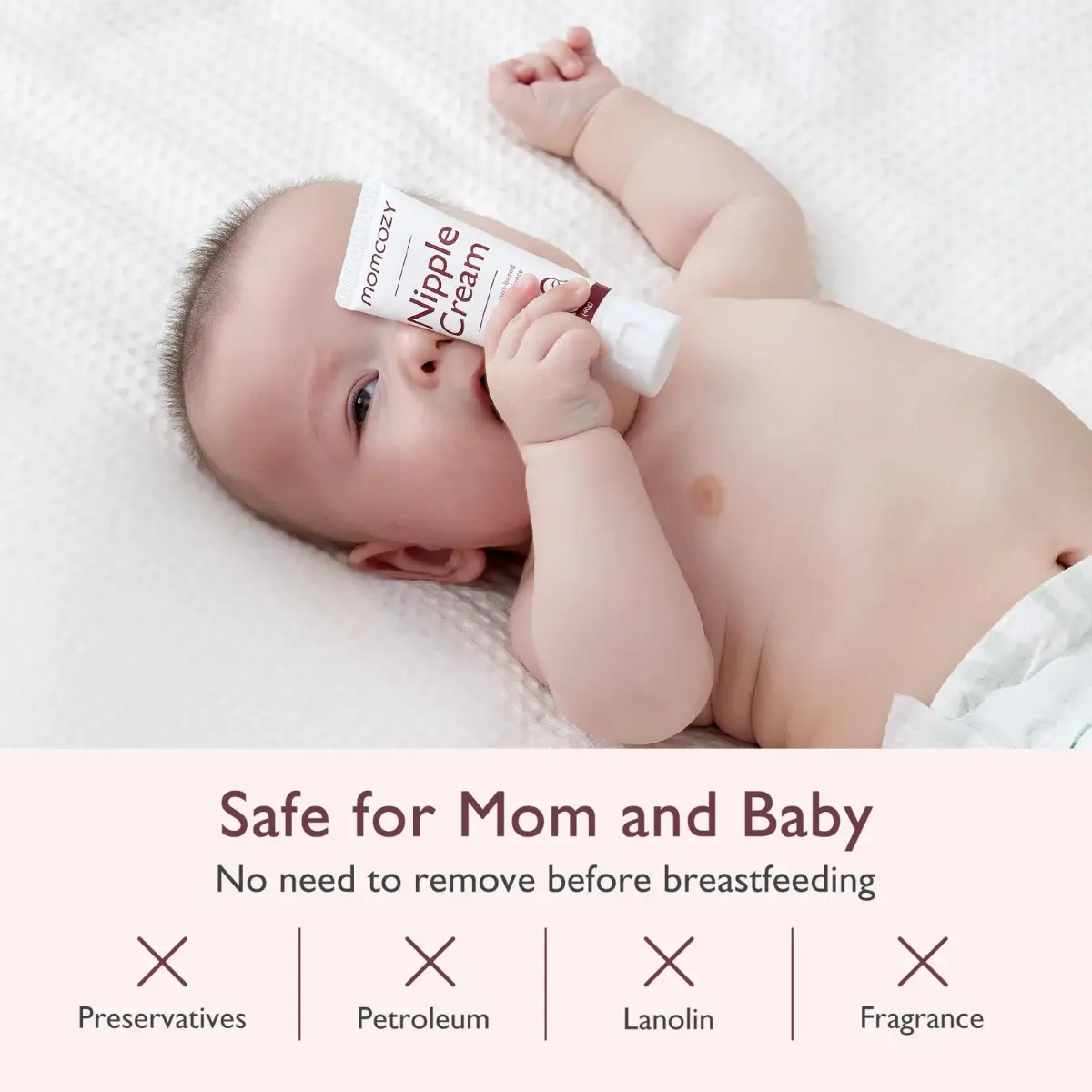 Momcozy Nipple Cream Safe for Breastfeeding, Lanolin-Free Nipple Balm 2.82 oz (Pack of 2) | Plant-Based Soothing Cream for Nursing Moms - view 3