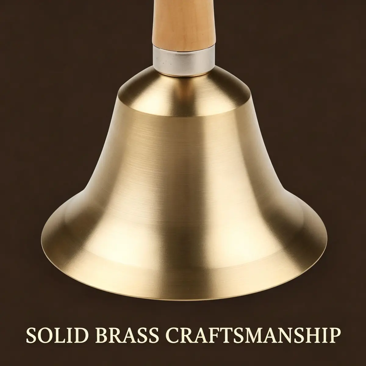 TDOCK Super Loud Solid Brass Hand Call Bell 7.9cm (3.15 Inch) Diameter | Classic Wedding & Prayer Bell - view 3