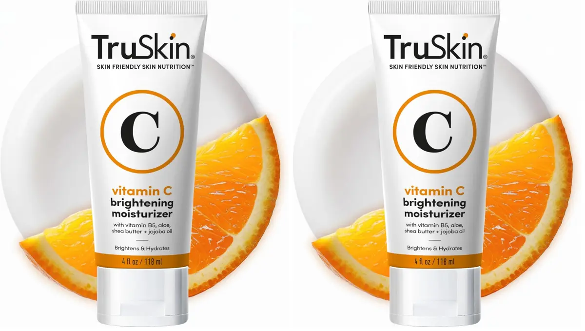 TruSkin Vitamin C Face Cream Brightening & Hydrating Daily Moisturizer with Vitamin E, B5, Jojoba Oil & Green Tea 236ml (8 Fl Oz Pack of 2) | Dermatologist Tested - main product image