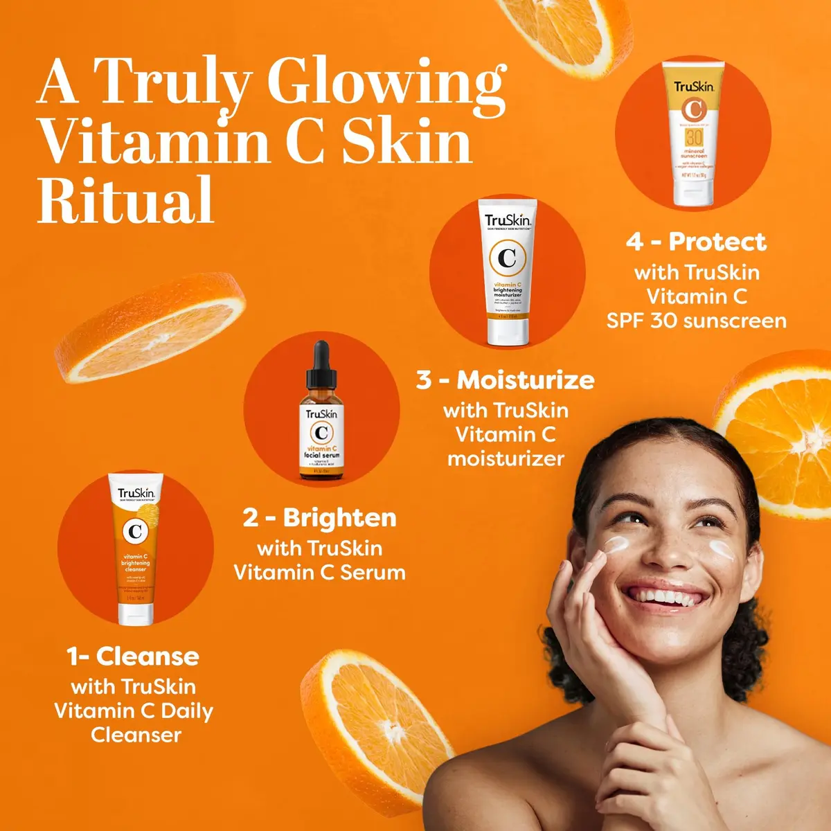 TruSkin Vitamin C Face Cream Brightening & Hydrating Daily Moisturizer with Vitamin E, B5, Jojoba Oil & Green Tea 236ml (8 Fl Oz Pack of 2) | Dermatologist Tested - view 7