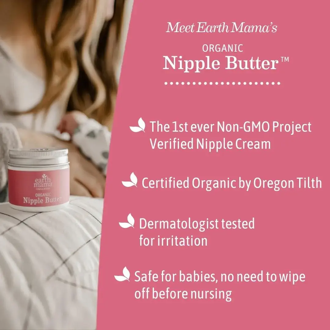 Earth Mama Organic Nipple Butter™ Cream 2 fl oz (8 fl oz Total) | USDA Organic, Lanolin-Free, Safe for Breastfeeding & Pumping - view 5