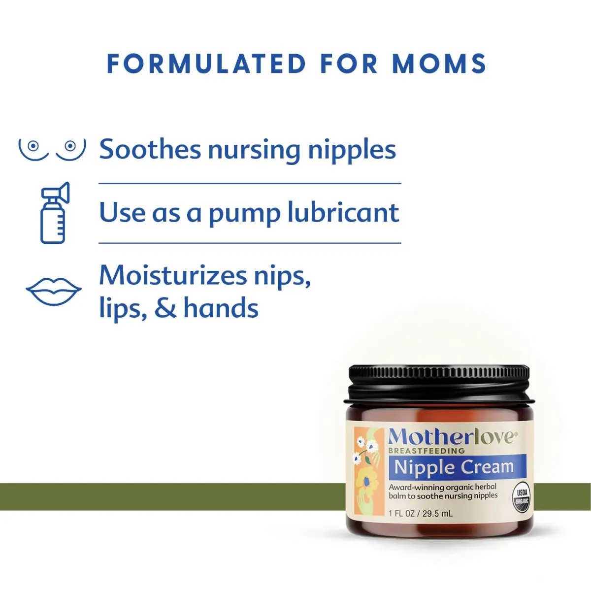 Motherlove Organic Nipple Cream 2 Fl Oz (59.14ml) | Lanolin-Free Soothing Balm for Breastfeeding - view 2