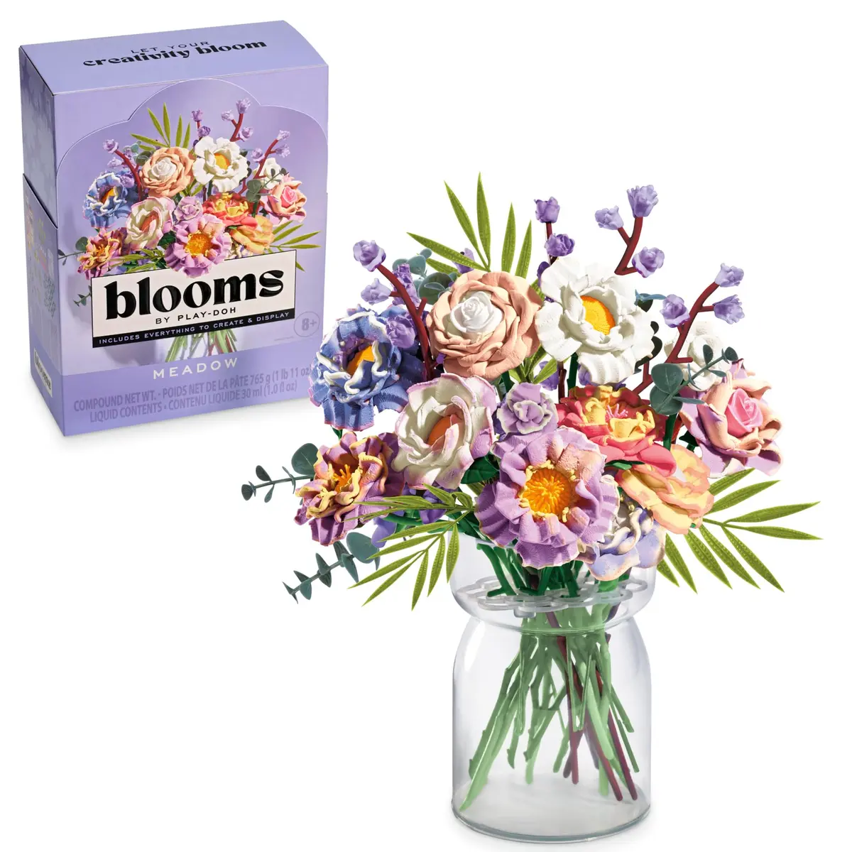 Play-Doh Blooms Meadow Flower Bouquet Kit | DIY Floral Craft Set for Adults & Teens - main product image
