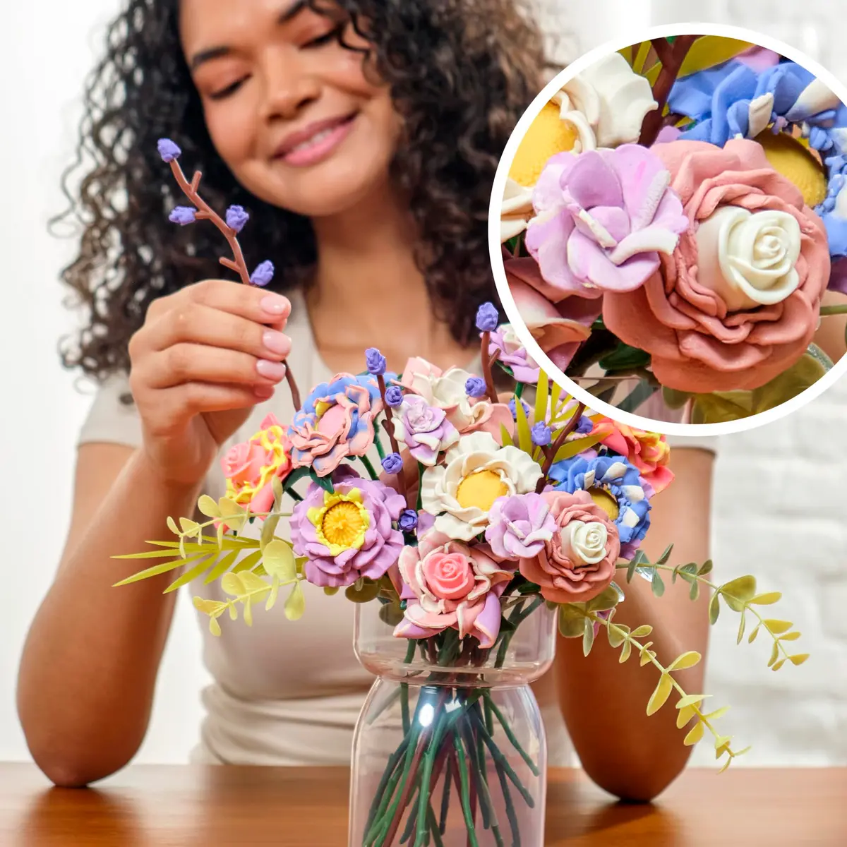 Play-Doh Blooms Meadow Flower Bouquet Kit | DIY Floral Craft Set for Adults & Teens - view 2