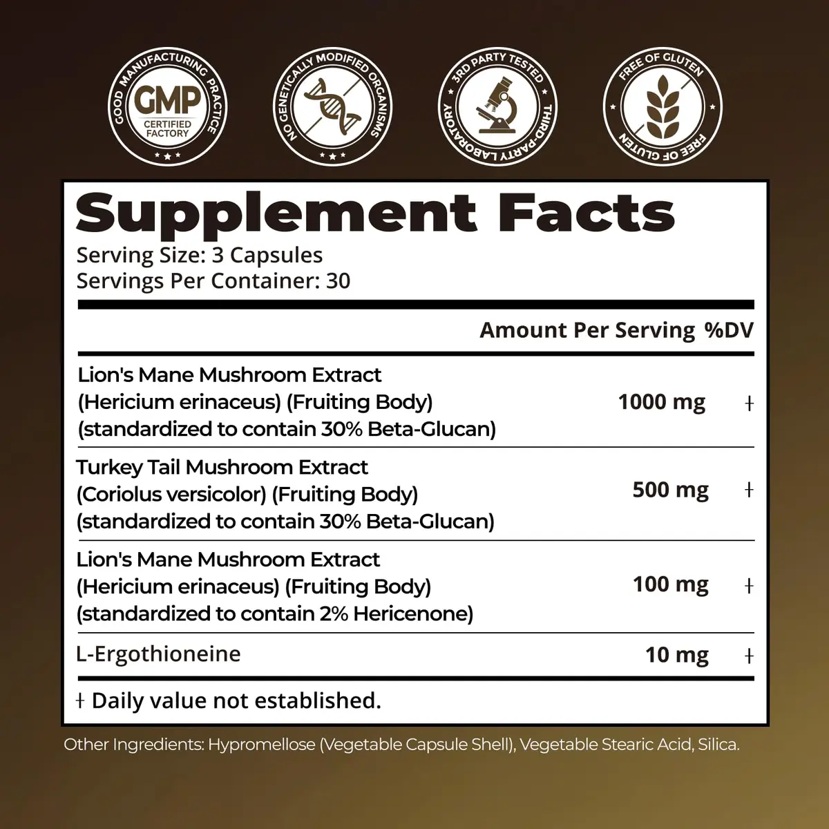 HojaSana Lions Mane Supplement Capsules with Turkey Tail, 90 Vegan Capsules | Cognitive & Immune Support - view 7