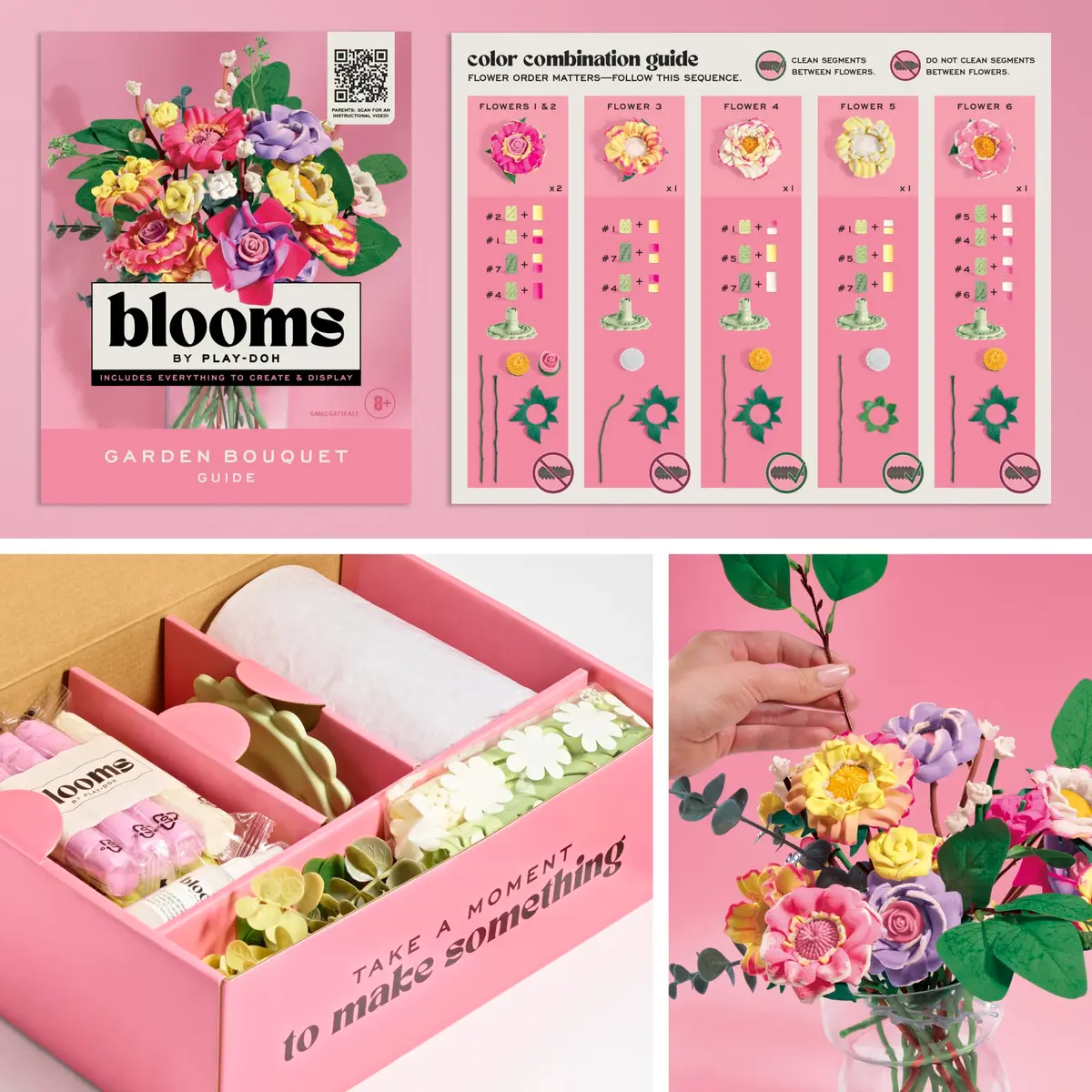 Play-Doh Blooms Garden Flower Bouquet Making Kit | Complete DIY Floral Craft Set for Adults & Teens - view 7