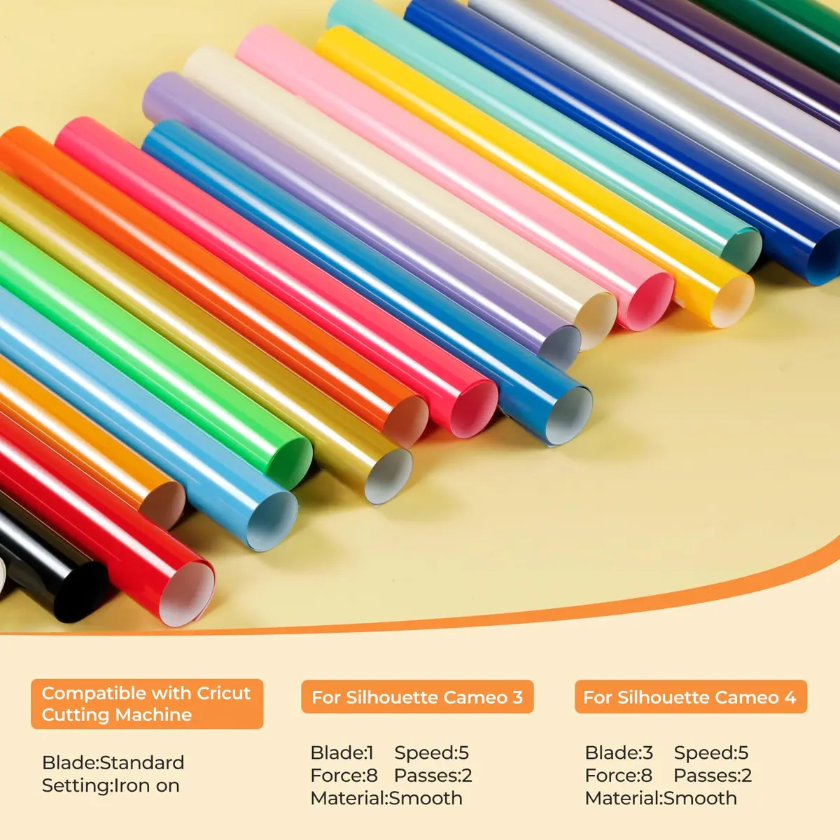HTVRONT HTV Heat Transfer Vinyl 35 Pack 12" x 10" | 30 Assorted Colors & Teflon Sheet - view 7