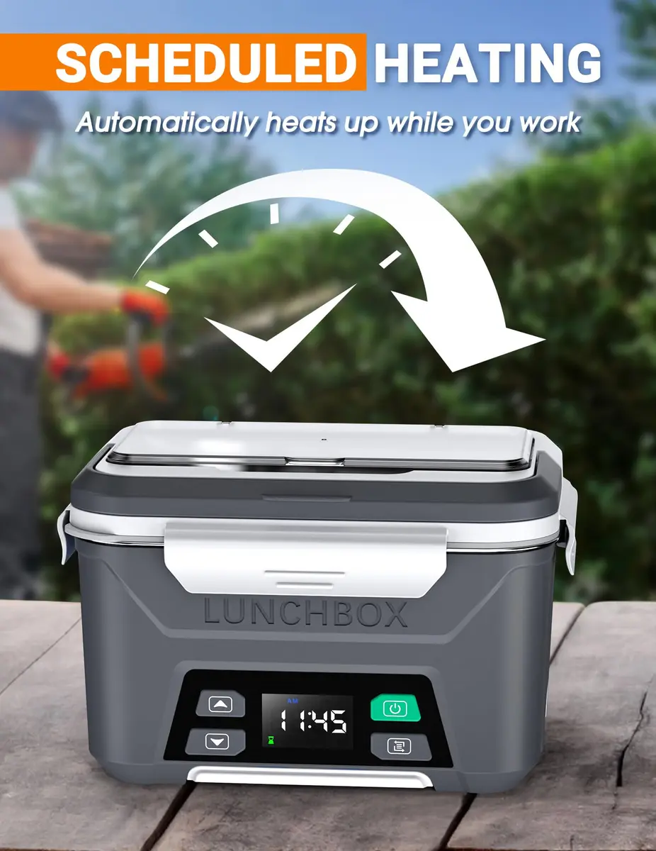 Docusvect Cordless Electric Lunch Box 1.5L | Schedule Heating for Adults - view 4