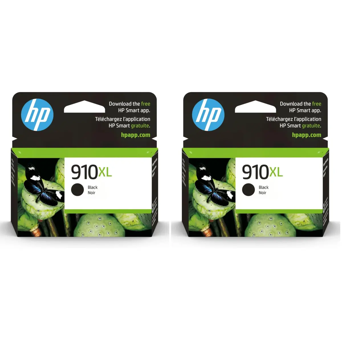 HP 910XL Black High-Yield Ink Cartridge 2-Pack | Fade-Resistant Documents & Brilliant Images - main product image