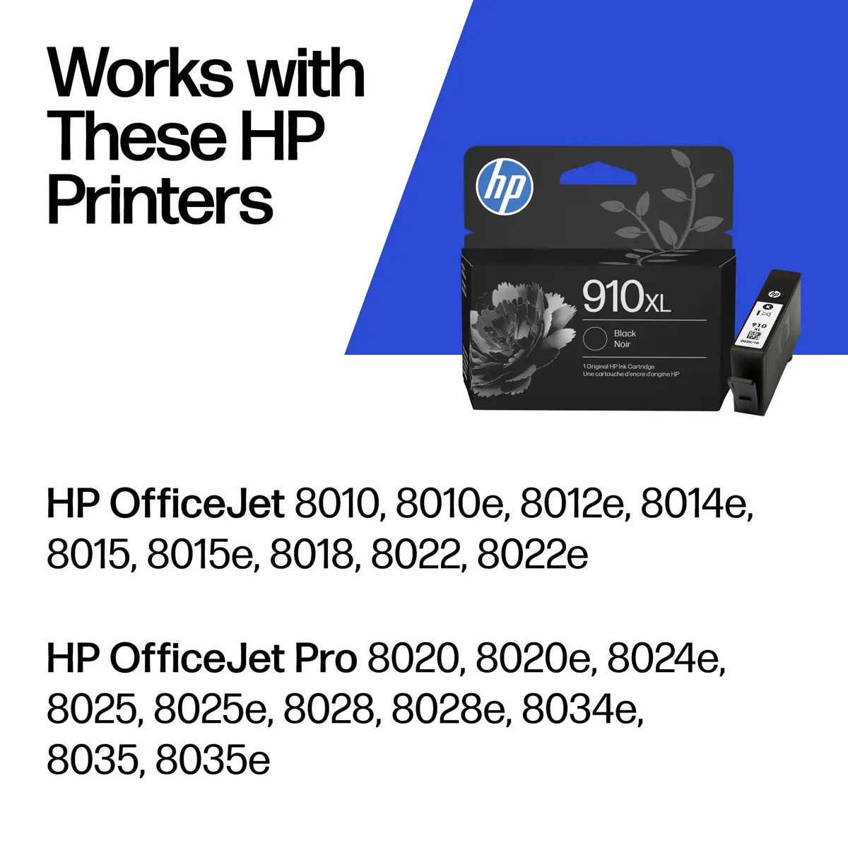 HP 910XL Black High-Yield Ink Cartridge 2-Pack | Fade-Resistant Documents & Brilliant Images - view 2