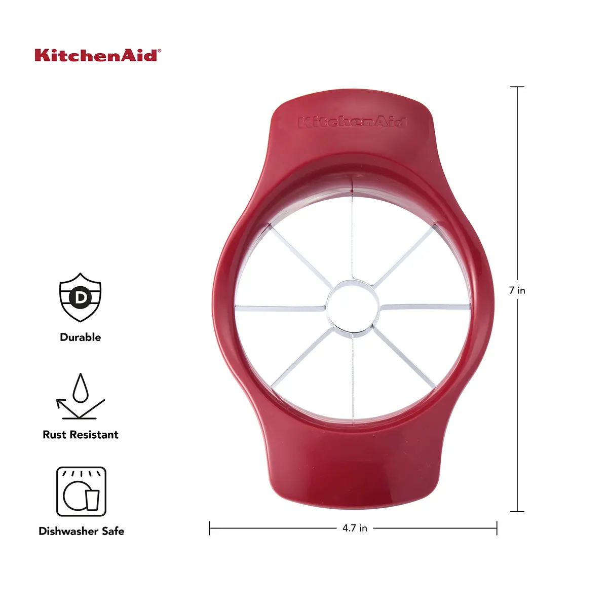KitchenAid Fruit Slicer 19cm (7-Inch) | Cores and Slices Fruits & Vegetables into 8 Wedges - view 2