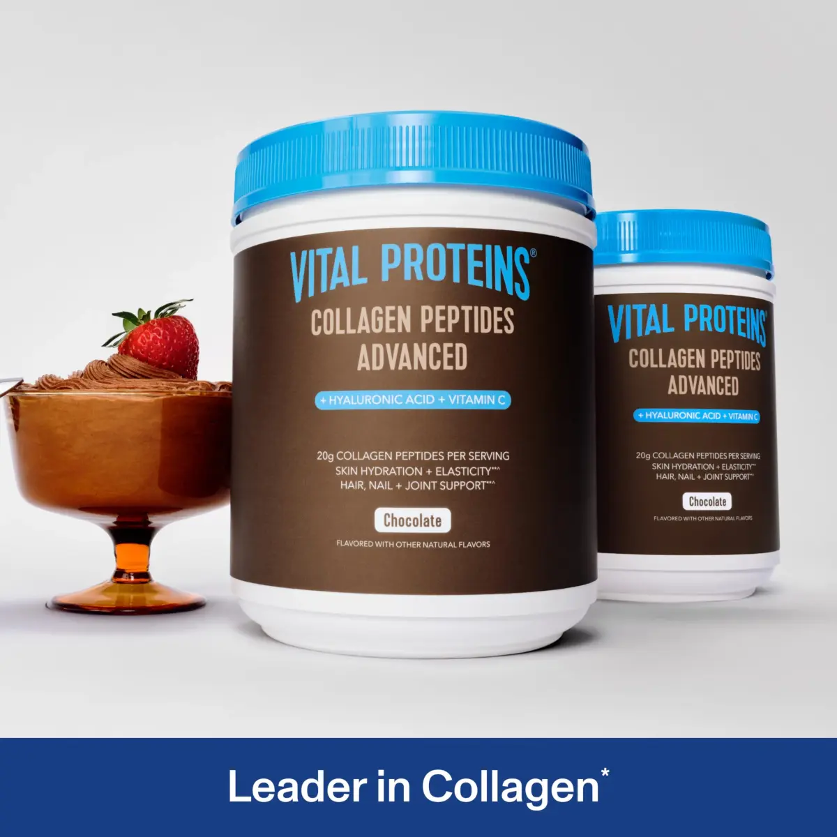 Vital Proteins Collagen Peptides Advanced Chocolate Powder 1.44 kg (49.4 oz) | Hydrolyzed Peptides with Hyaluronic Acid & Vitamin C - view 2
