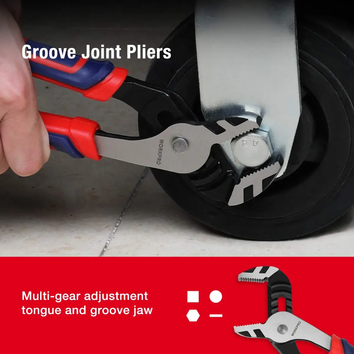 WORKPRO Pliers Set (5-Piece, Pack of 2) | Premium Cr-V Construction, Includes 6 Inch Slip Joint, Long Nose, Diagonal Cutting, 8 Inch Groove Joint, 7 Inch Linesman and Storage Pouch - view 4