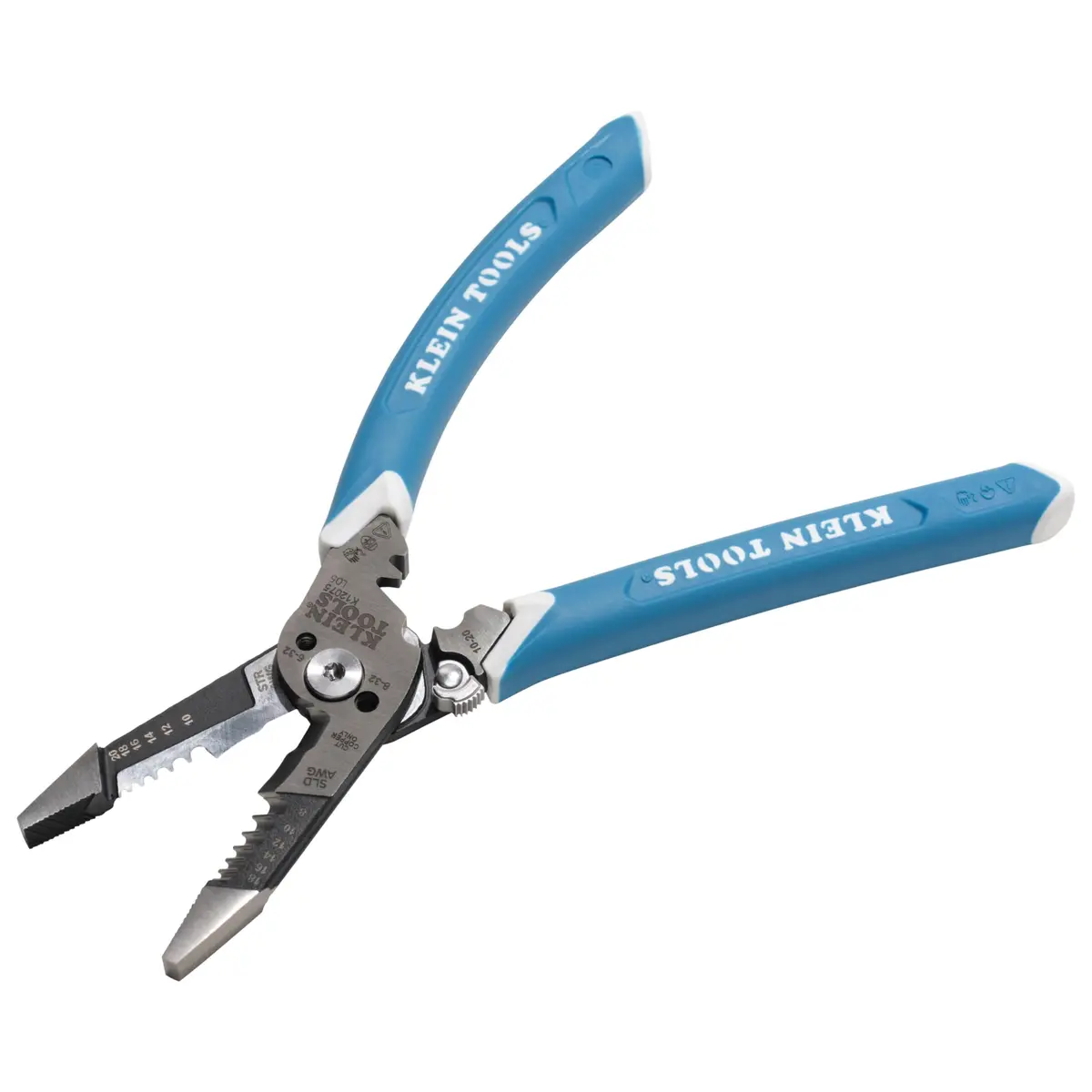 Klein Tools K12075 Heavy-Duty Wire Stripper 8-18 AWG Solid / 10-20 AWG Stranded | Precision Electrical Cable Stripping Tool - main product image