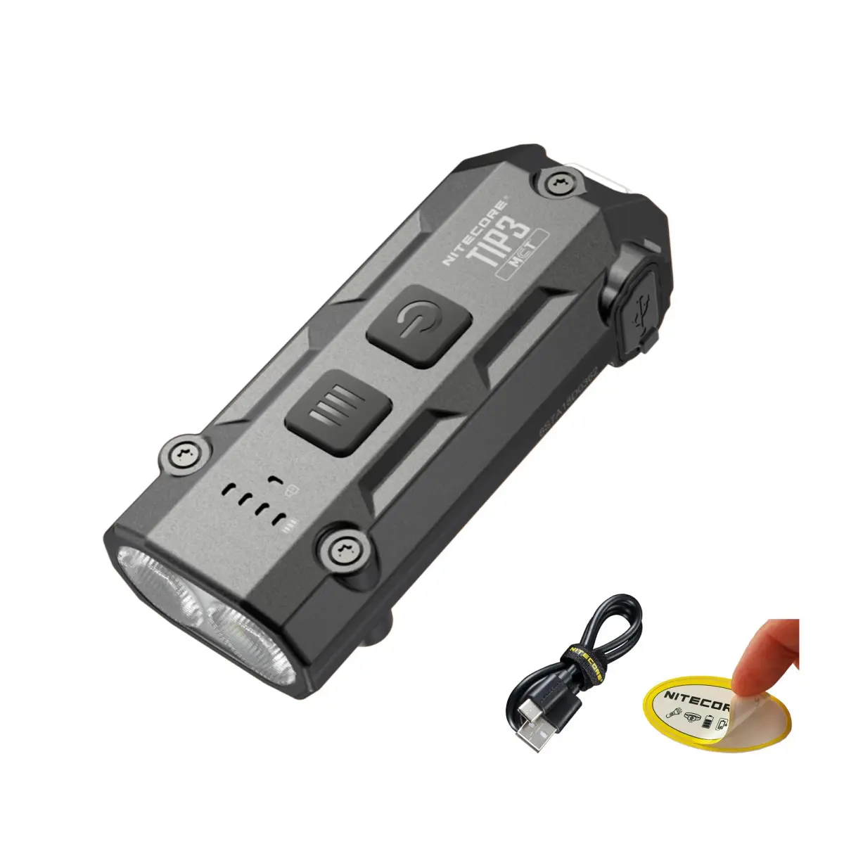 Nitecore TIP3 Rechargeable Keychain Flashlight 720 Lumens | Black, 3 Color Temps, USB-C - main product image