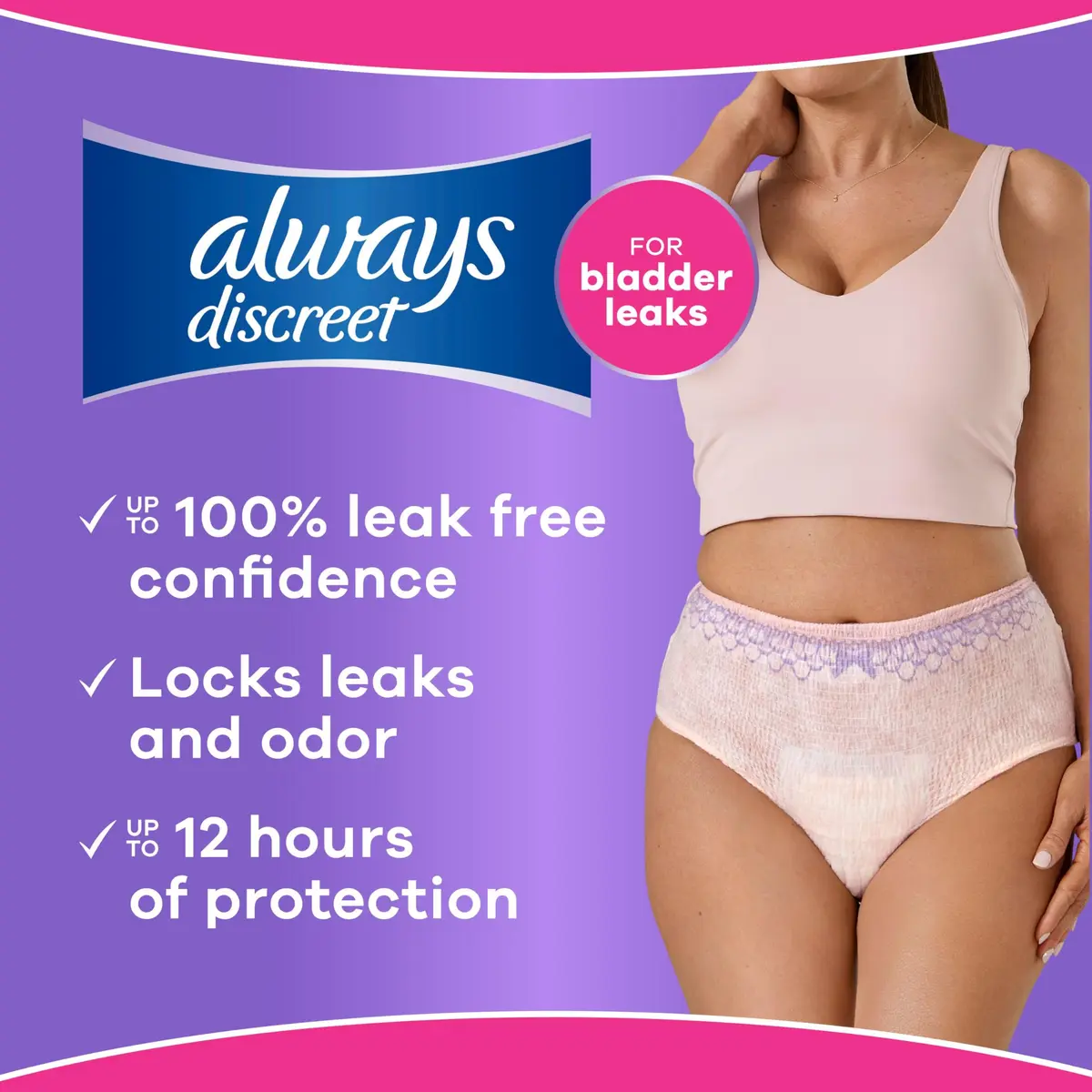 Always Discreet Adult Diapers for Women XL (Size 3X+, 26W+) | Maximum Absorbency for Leak-Free Confidence - view 4
