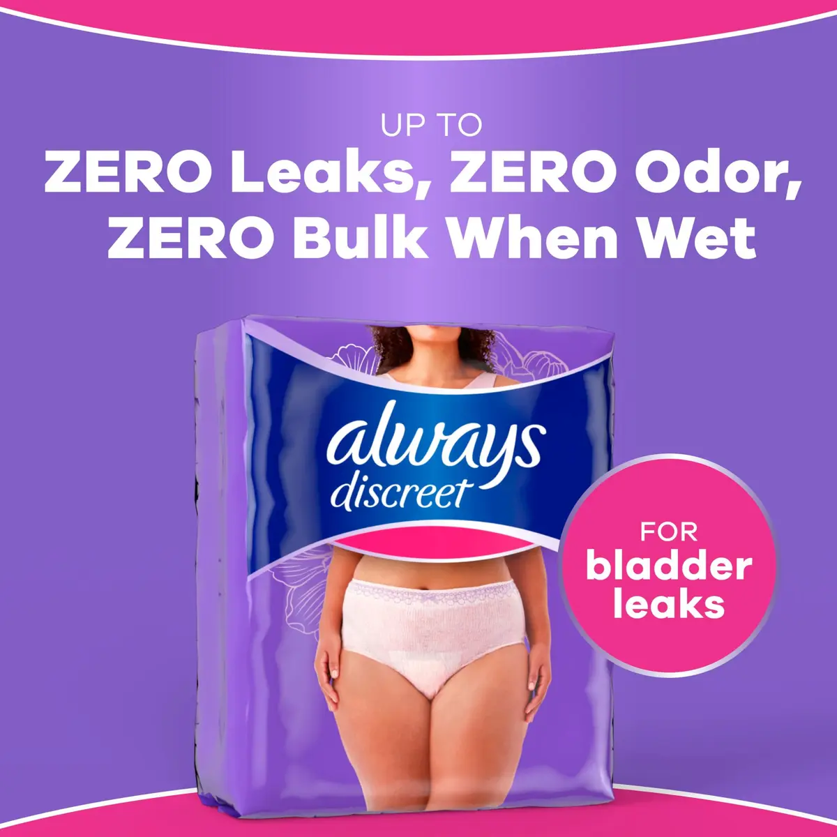 Always Discreet Adult Diapers for Women XL (Size 3X+, 26W+) | Maximum Absorbency for Leak-Free Confidence - view 3