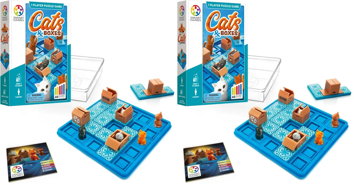 SmartGames Cats & Boxes Logic Puzzle Game 2-Pack | Award-Winning Educational Toy for Ages 7+ - main product image