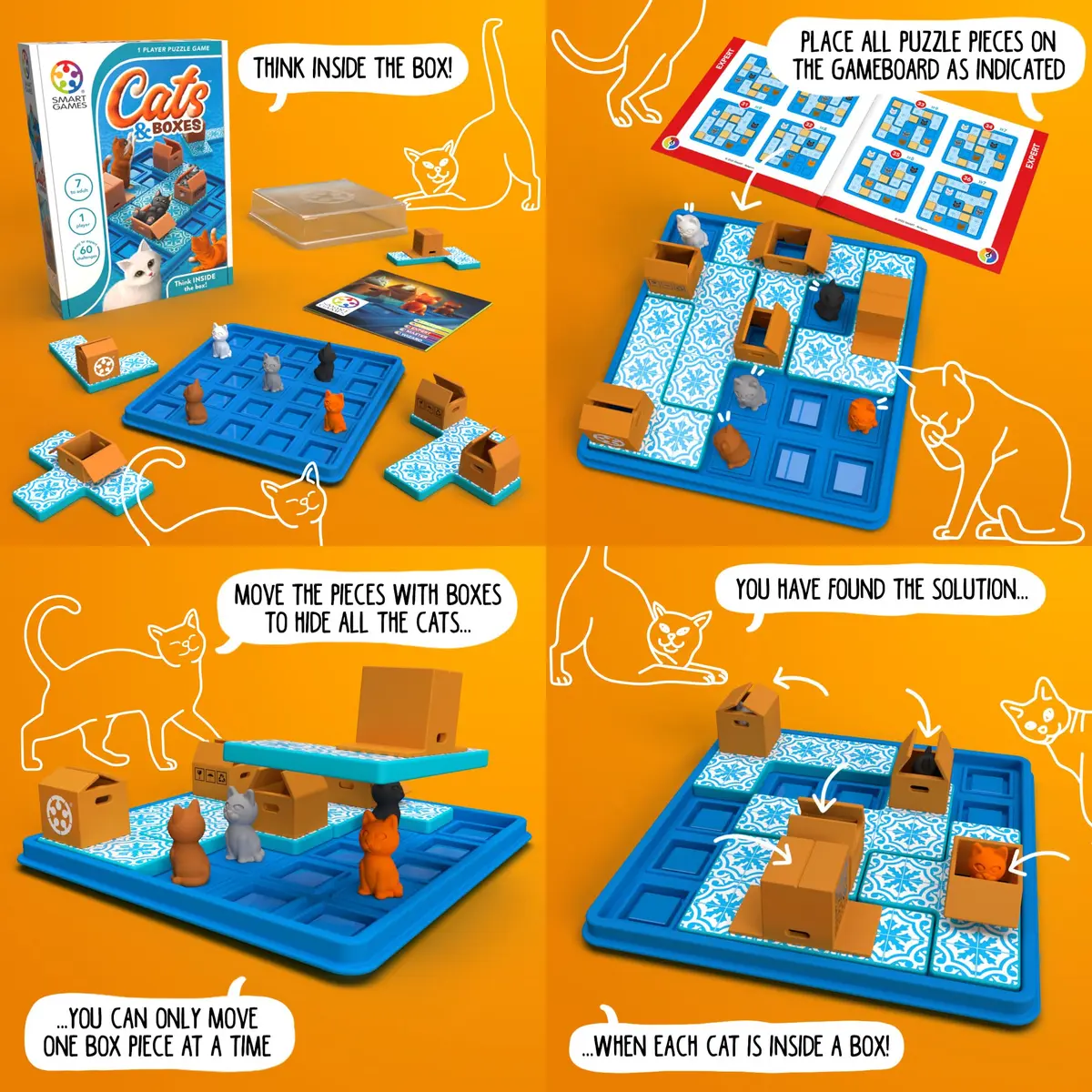 SmartGames Cats & Boxes Logic Puzzle Game 2-Pack | Award-Winning Educational Toy for Ages 7+ - view 9
