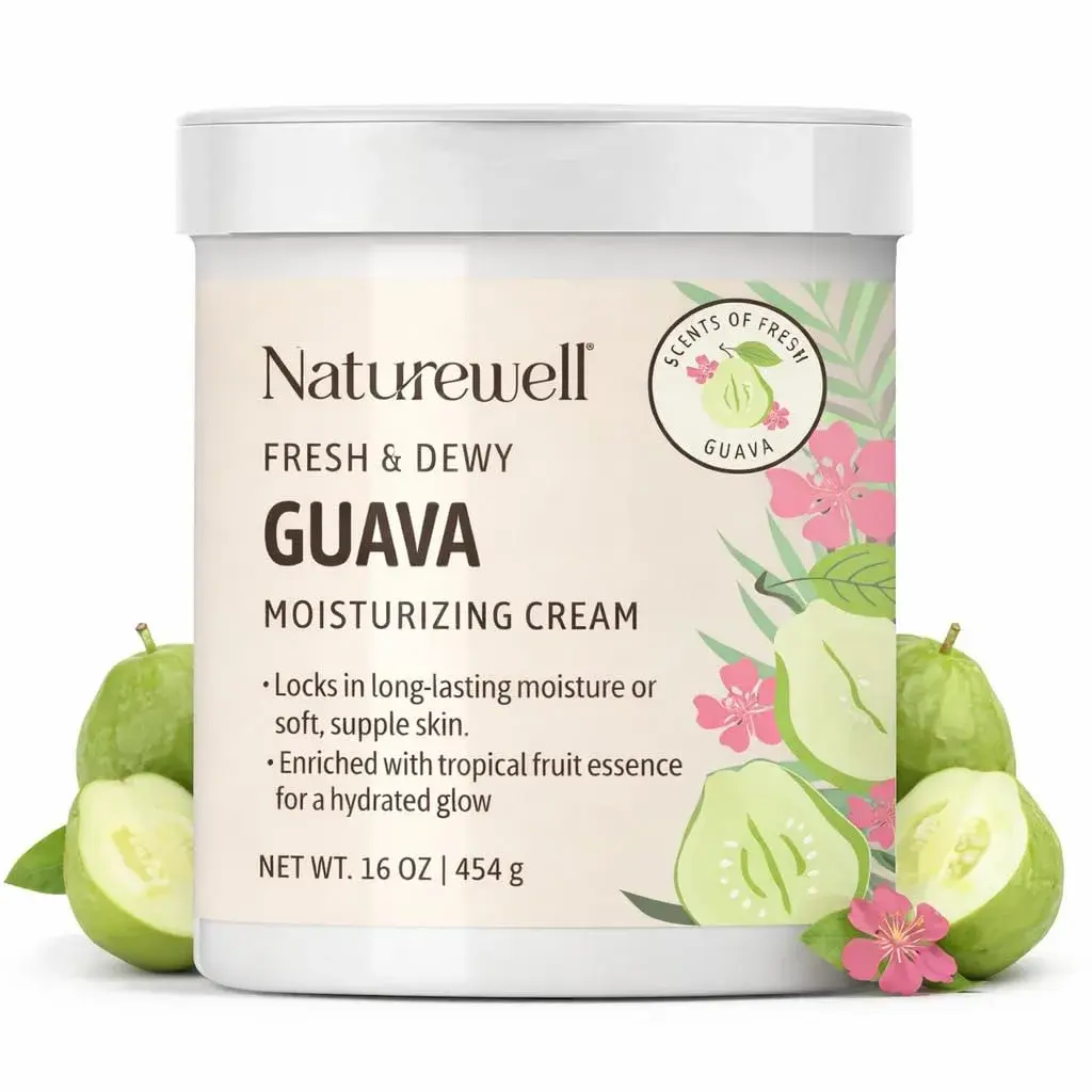 NATURE WELL Guava Body Cream 473ml (16 Oz) | Hydrates Dry Skin with Tropical Fruit Essence - main product image