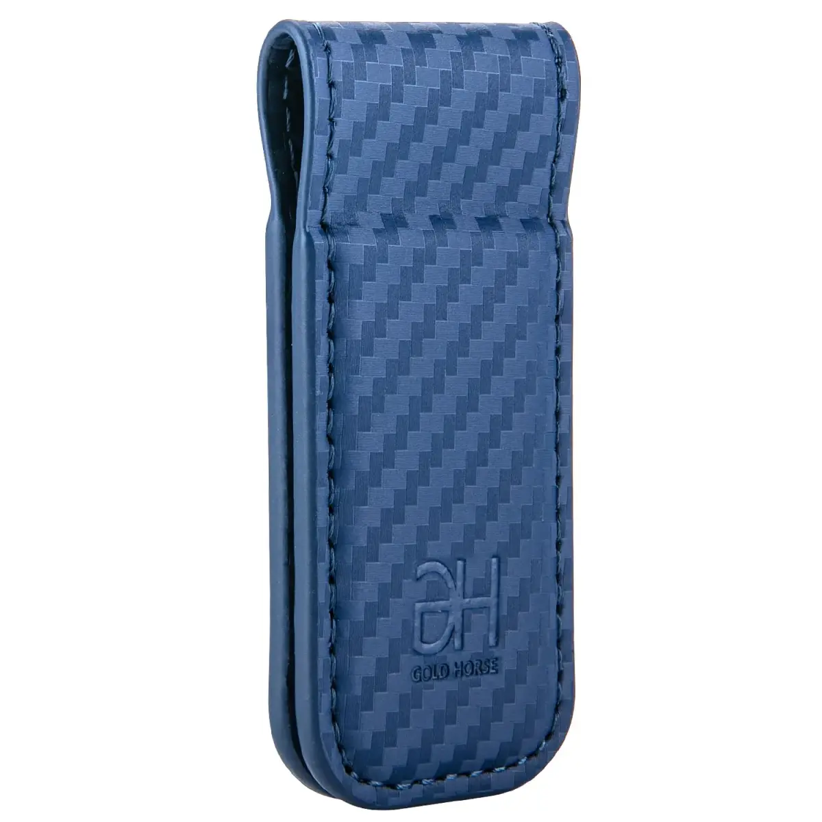 GH GOLD HORSE Slim Magnetic Money Clip Genuine Leather Card Holder for Men, Blue | Holds 10-15 Bills - view 5